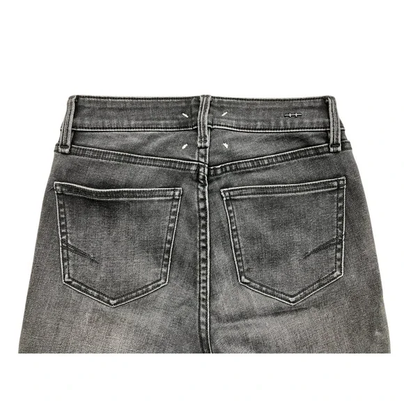 Habitual Womens High Rise Skinny Jeans Faded Black Distressed Knee Size 24 - Picture 6 of 11